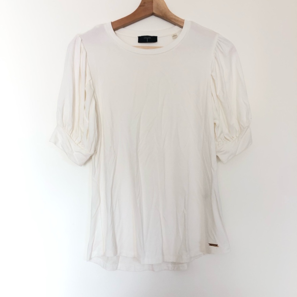 Tahari Cream Long Sleeve Women's Top